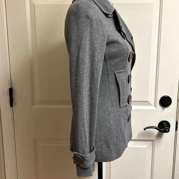 BAILEY 44 Grey Double Breasted Jacket with Pockets, Size XS, Pit to Pit 16” - Picture 4 of 9